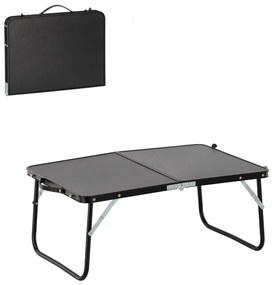 Skladací kempingový turistický stôl Komo 60 cm čierny matný