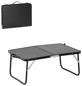 Skladací kempingový turistický stôl Komo 60 cm čierny matný