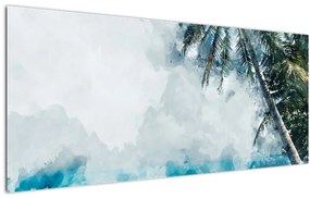 Obraz palmy nad morom (120x50 cm)