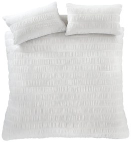 Biele krepové obliečky na dvojlôžko/predĺžené 230x220 cm Seersucker – Catherine Lansfield