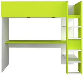 Poschodová posteľ s písacím stolom green - limitovaná edícia