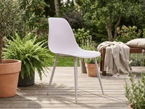 Jedálenská stolička OSAKA plastová, ružovo-sivá