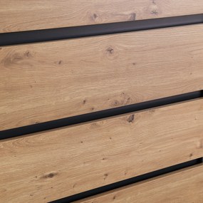 Komoda Houseland Malwax 01 dub artisan/antracitovo sivá