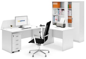 Zostava kancelárskeho nábytku MIRELLI A+, typ A, biela