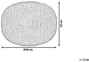 Okrúhly puf 40 x 25 cm tmavosivý CONRAD Beliani