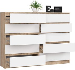 Komoda Rollo K 160 cm dub sonoma/biela