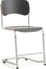 Študentská stolička ELEVATE, nastaviteľná výška: 460-520 mm, biela/antracit