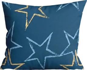 Mikroflanelová obliečka na vankúš STARMISS 40x50 cm, tmavomodrá