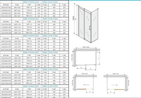Mexen Omega, sprchovací kút s posuvnými dverami 140 (dvere) x 70 (stena) cm, 8mm sklo, chrómový profil-šedé sklo, 825-140-070-01-40