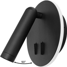 Toolight Toolight, LED nástenné svietidlo 16x14cm, 10W, APP1614-1W, čierna, OSW-06529