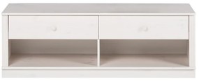 Biely TV stolík z borovicového dreva 137x47 cm Anita – Støraa
