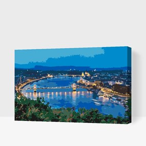 Gario Maľovanie podľa čísel Budapešť, Maďarsko Rozmery: 60 x 40 cm, Rámovanie: S vnútorným rámom