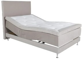 Vansbro 120 polohovateľná boxspring posteľ béžový zamat čelo Alvik