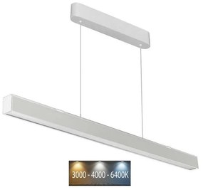 LED Luster na lanku LED/40W/230V 3000/4000/6400K biela