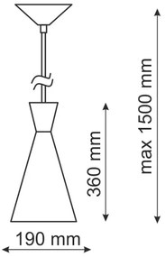 Luster MODERN 1C 1xE27/20W/230V