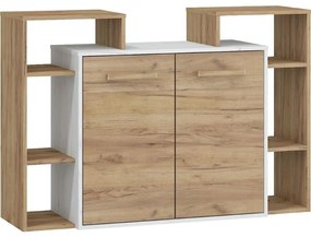 Komoda RIO 2D craft biela/zlatý