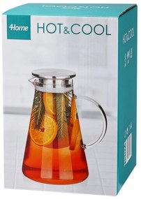 4Home Sklenený džbán s viečkom Jug Hot&Cool, 1,8 l