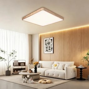 BRILAGI - Stmievateľné LED svietidlo WOODLINE SQUARE LED/100W/230V dub 80x80 cm + DO