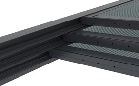 Hliníková pergola BestBerg PZ-9A / 9 m² / antracit/sivá
