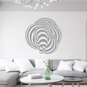 Veselá Stena Samolepka Abstraktná špirála Farba: šedá, Veľkosť: 100 x 100 cm
