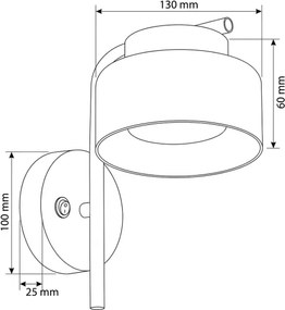 Brilagi - Nástenné svietidlo AURA LUX 1xGX53/30W/230V čierna/dymová