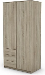 Šatníková skriňa Carlos, dub sonoma, 100 cm