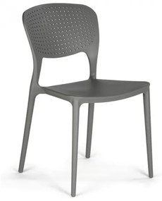 Plastová jedálenská stolička EASY II, sivá