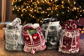 Vánoční deka Saco 001 150x200 cm šedá