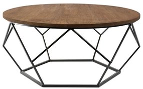 HowHomely Konferenčný stolík OAKLOFT 41,5x90 cm čierna/dub DD0059