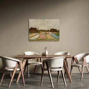 Sklenený obraz - Vincent van Gogh, Flower Beds in Holland, reprodukcia (70x50 cm)