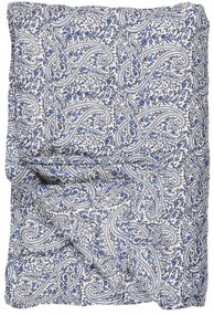 Ib Laursen Prešívaný prehoz Abby Blue Paisley 130 × 170 cm