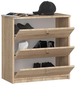 Skriňa na topánky Mini 60 cm - 3 dvierka dub sonoma