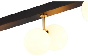 Jupiter 1920 - Prisadený luster LUNA 6xG9/40W/230V čierna/mosadz