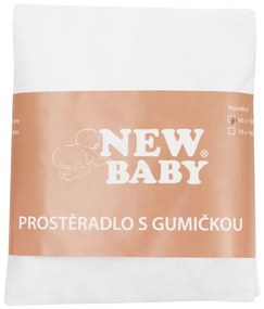 Jersey prestieradlo do postieľky New Baby 120x60 biele