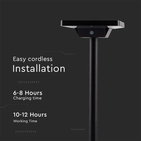 LED Vonkajšia solárna lampa LED/2W/3,7V IP65 3000/4000/6500K 2600 mAh