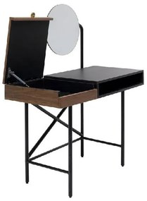 Vanity toaletný stolík hnedo-čierny