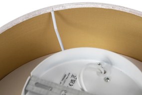 Moderné stropné svietidlo ružové 30 cm so zlatým vnútrom - Drum