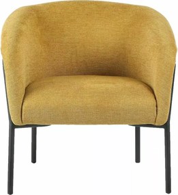 Dizajnové kreslo CLOVER BREGO, horčicové