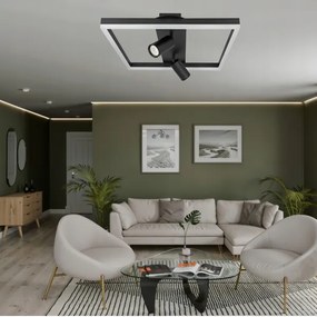 LED Stropné svietidlo LED/38W/230V + 2xGU10/30W čierna