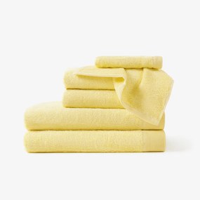 Goldea modalový uterák/osuška s prírodným vláknom - svetlo žltý 30 x 50 cm