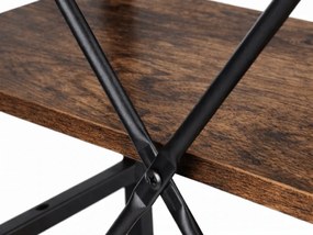 Knižnica TAYLOR 4 police 147x60 cm, rustikálne hnedá