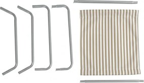 Skladacie plážové lehátko SAND STRIPES, hnedé