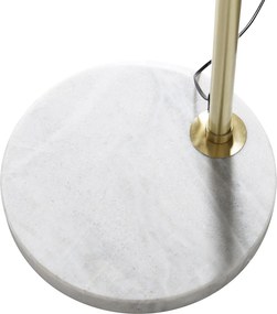 Moderná oblúková lampa biela orientálny tienidlo s bambusom 50 cm - XXL Rina