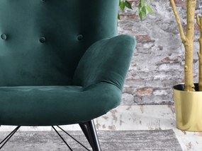 Relaxačné kreslo Dawntawn (zelená + čierna). Akcia -20%. Vlastná spoľahlivá doprava až k Vám domov. 1135683