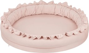 Hniezdo pre deti s volánom púdrovo ružová