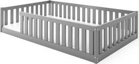 Široká posteľ BELLA SIMA 120×200 cm Montessori – grafitová