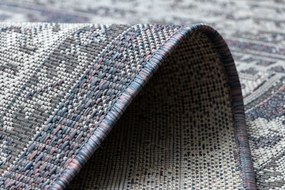 Dywany Łuszczów, Kusový koberec Sion Sisal Ornament 2832 blue/pink/ecru – na von aj na doma, 80x150, šedá, chodba / predsieň