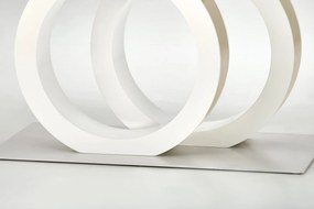 Rozkladací jedálenský stôl GALARDO 160/200 cm biely/zlatý