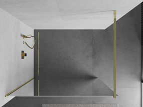 Mexen Kioto sprchová zástena 70x200 cm 8 mm, zlatý profil, sklo efekt zrkadla, 800-070-101-50-50