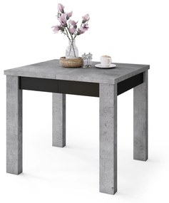 FONTE Beton Millenium / Čierny Mat - KLASICKÝ STÔL DO KUCHYNE/OBÝVACEJ IZBY 85x75 ROZKLADANÝ DO 130 cm!